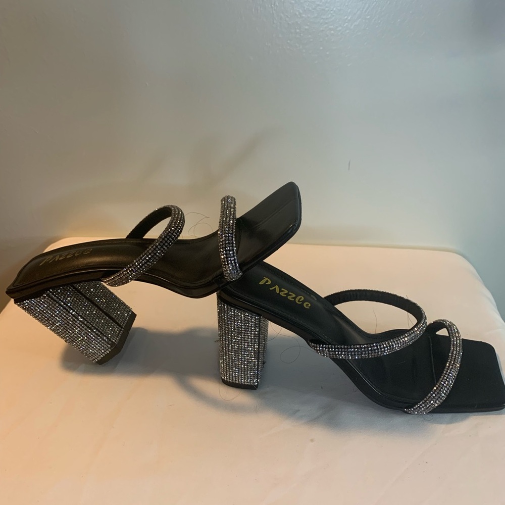 Black Rhinestone Heels - Picture 6 of 10